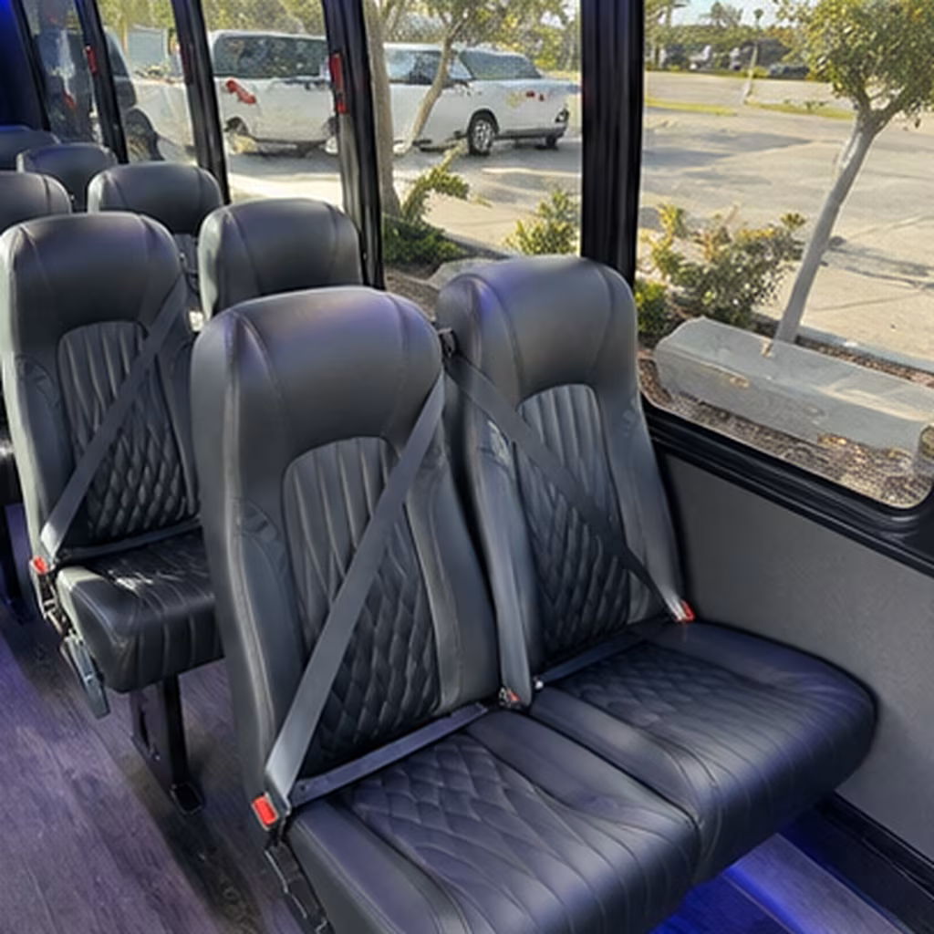 Austin austin airport transportation party bus interior