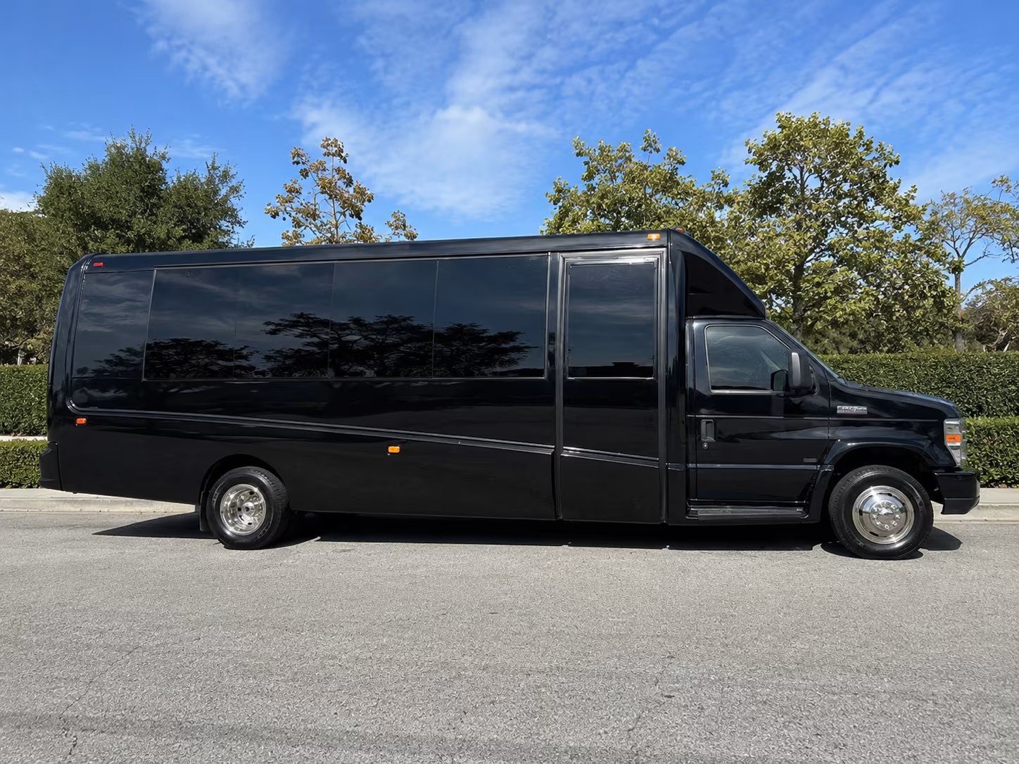 Austin austin school event bus rental party bus exterior