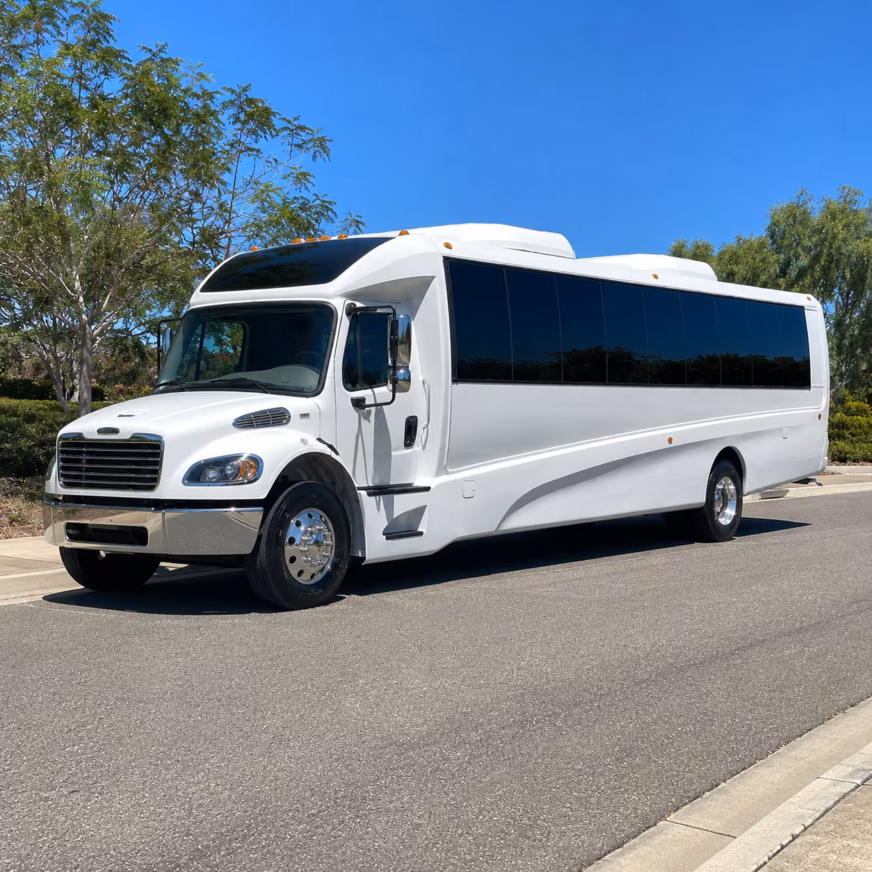 Austin austin school event bus rental party bus exterior