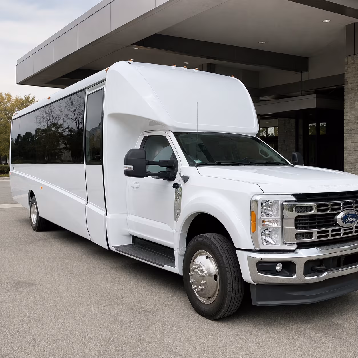 Austin austin school event bus rental party bus exterior