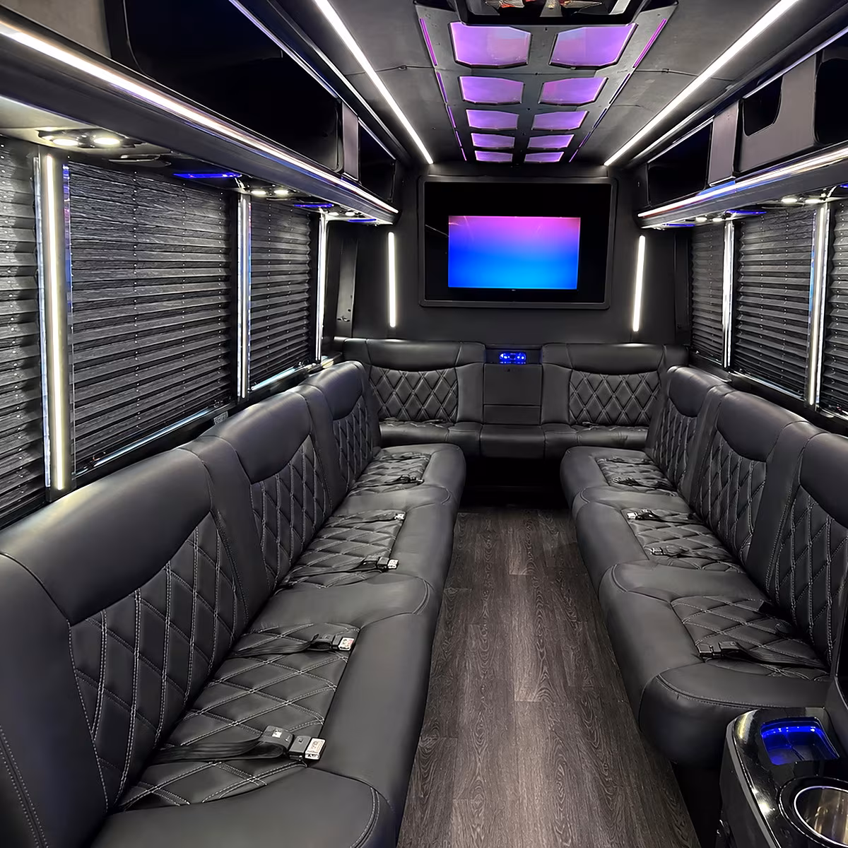 Austin austin sporting event party bus rental party bus interior