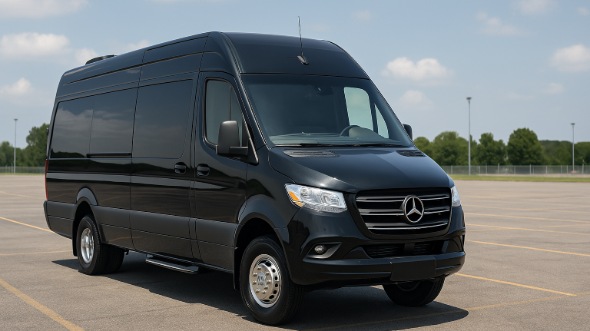 Exterior of Charter Bus Company Houston's 18 Passenger Party Bus in Houston