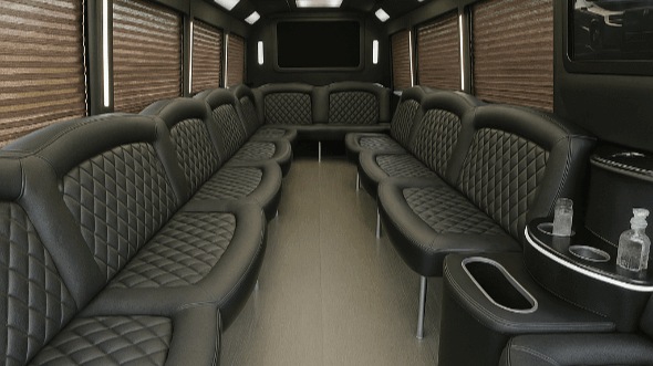 Interior of Charter Bus Company Georgetown's 20 Passenger Party Bus in Georgetown