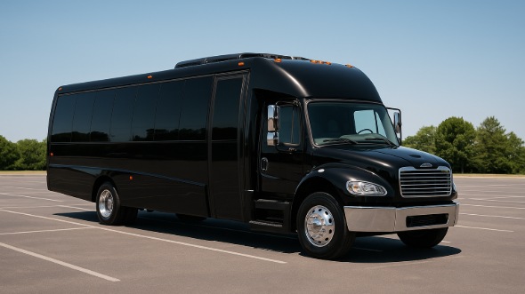Exterior of Charter Bus Company Austin's 25 Passenger Minibus in Austin