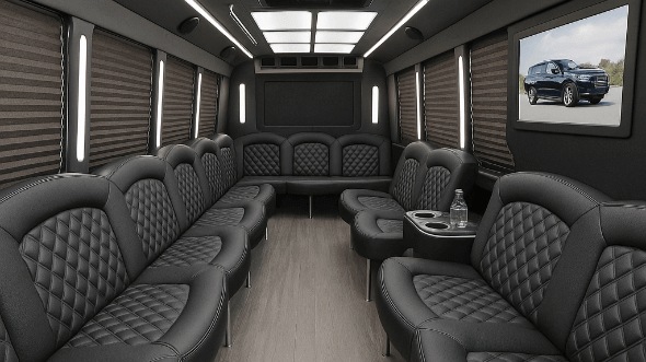Interior of Charter Bus Company Georgetown's 25 Passenger Party Bus in Georgetown