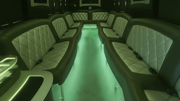 Interior of Charter Bus Company San Marcos's 25 Passenger Party Bus in San Marcos