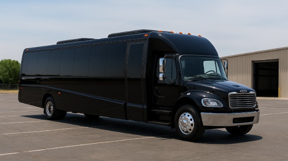 Exterior of Austin Party Bus Company's 30 Passenger Party Bus in Austin