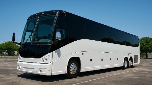 Exterior of Charter Bus Company Austin's 44 Passenger Charter Bus in Austin