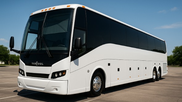 Exterior of Charter Bus Company Austin's 47 Passenger Charter Bus in Austin