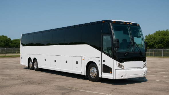 Exterior of Austin Party Bus Company's 50 Passenger Party Bus in Austin