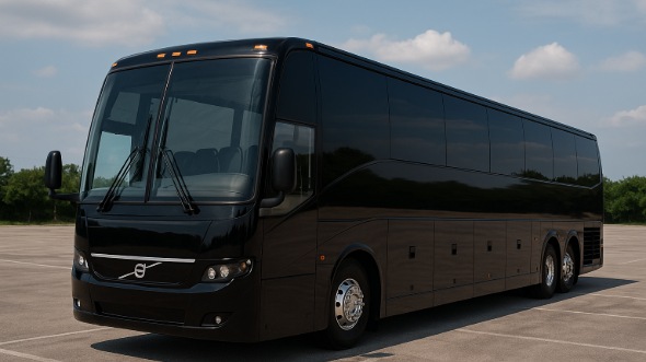 Exterior of Charter Bus Company Cedar Park's 50 Passenger Party Bus in Cedar Park