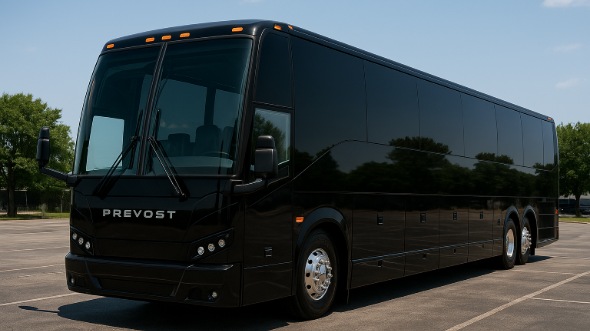 Exterior of Charter Bus Company Austin's 51 Passenger Charter Bus in Austin