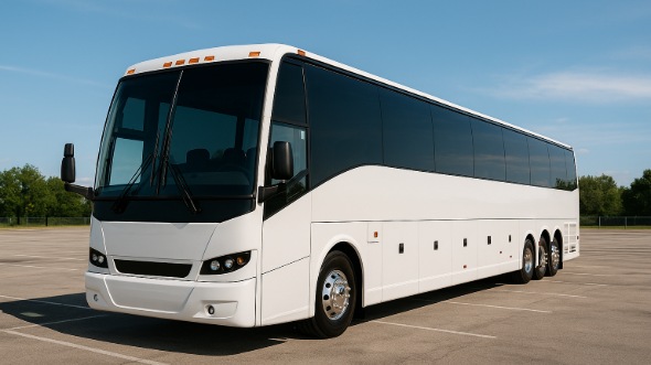 Exterior of Charter Bus Company Austin's 54 Passenger Charter Bus in Austin