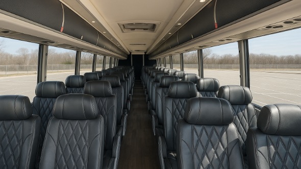 Interior of Charter Bus Company Austin's ADA Charter Bus in Austin