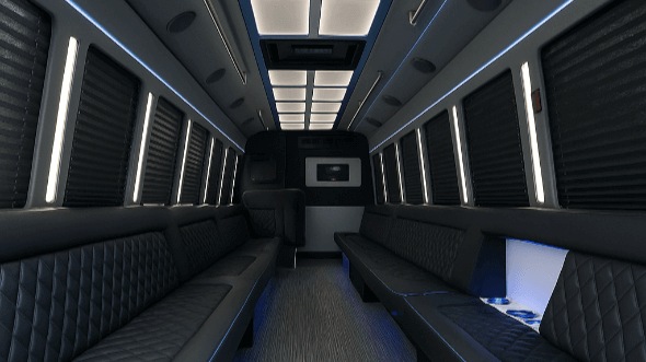 austin 20 passenger party bus interior