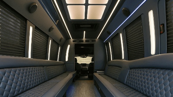 austin 30 passenger party bus interior