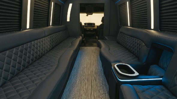 austin 40 passenger party bus interior